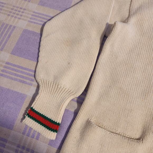 Vtg Letterman Cardigan Sweater 50s Fenger High School Englewood Knitting Gucci - Picture 9 of 10